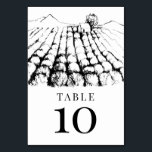 Numeração De Mesa Casamento de vinhas de vinhas<br><div class="desc">Simples cartão de recepção de casamento de vinhedo de vinhedo,  com terra moderna.</div>