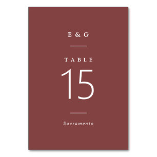 Numeração De Mesa Casamento de vinho Moderno da Borgonha Simplesment