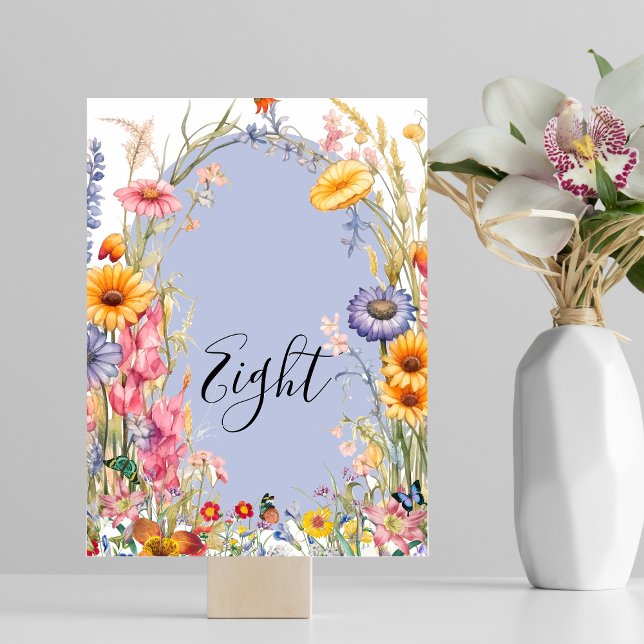 Numeração De Mesa Casamento de wreath floral floral de flor selvagem (Criador carregado)