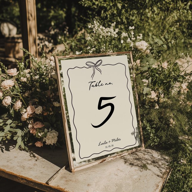 Numeração De Mesa Casamento Desenhado à Mão Caprichoso (Criador carregado)