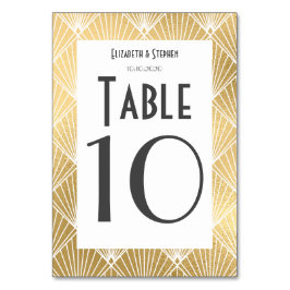 Numeração De Mesa Casamento do Elegante Gatsby Deco 1920