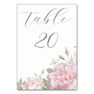 Numeração De Mesa Casamento do Jardim das Rosas Rosa Elegante