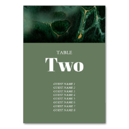 Numeração De Mesa Casamento do Monograma Verde Moderno