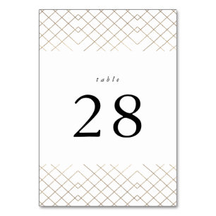 Numeração De Mesa Casamento Dourado com Diamond Geo Deco da Elegânc