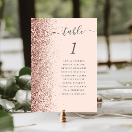 Numeração De Mesa Casamento Dourado com Luminosas Rosa Rosa Esbranqu