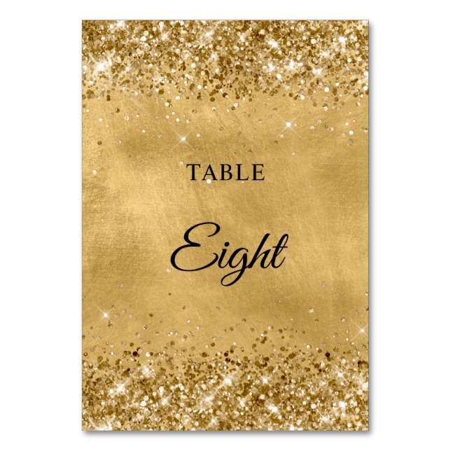 Numeração De Mesa Casamento Dourado da Glittery (Frente)