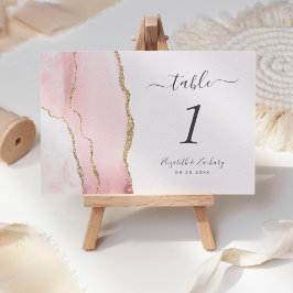 Numeração De Mesa Casamento Dourado de Agata Rosa-Blush