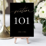 Numeração De Mesa Casamento Dourado de Caligrafia Amarelo-Tuxedo Pre<br><div class="desc">Tuxedo Black Yellow Dourado Calliografia Moderna Números de Mesa Casada - moderna e impressionante - parte de uma coleção *folha não real</div>