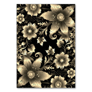 Numeração De Mesa Casamento Dourado e negro elegante