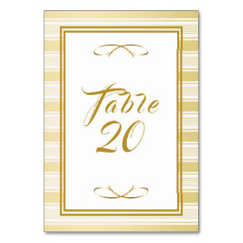 Numeração De Mesa Casamento Dourado elegante