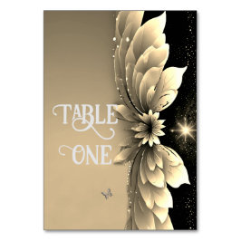 Numeração De Mesa Casamento Dourado elegante