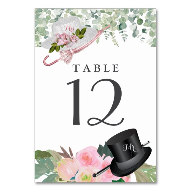 Numeração De Mesa Casamento Dourado Romântico Blush (Frente)