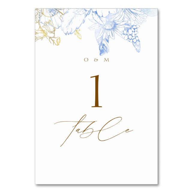 Numeração De Mesa Casamento Dourado, russo e elegante Florais Rosa (Frente)