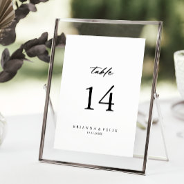 Numeração De Mesa Casamento Elegante Chic Calliographic