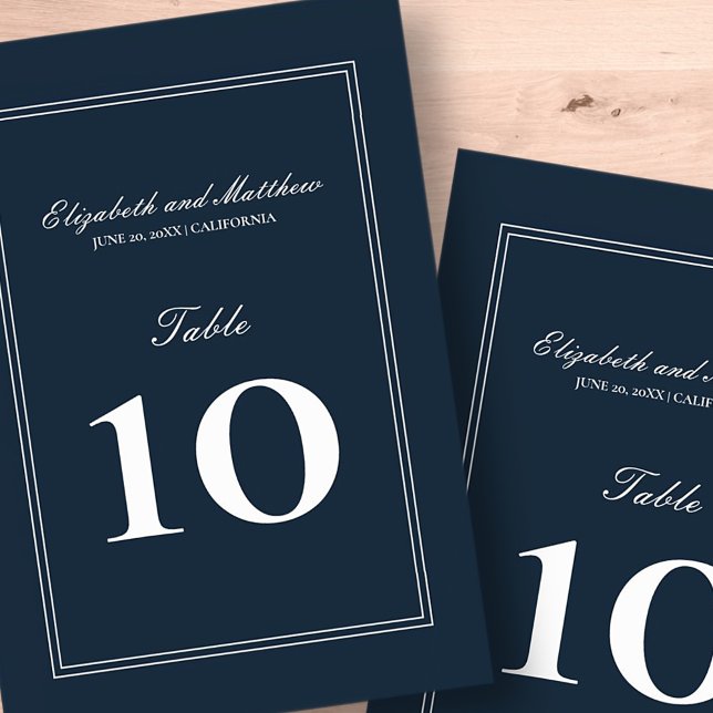 Numeração De Mesa Casamento Elegante Clássico e Simples (Criador carregado)