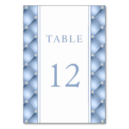 Numeração De Mesa Casamento Elegante com Diamantes Azuis