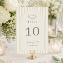 Casamento Elegante com Listras Verde-Salvia e Mono