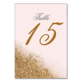Numeração De Mesa Casamento Elegante de Brilhante Dourado Glitter Sp