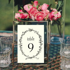 Numeração De Mesa Casamento elegante de marfim e coroa