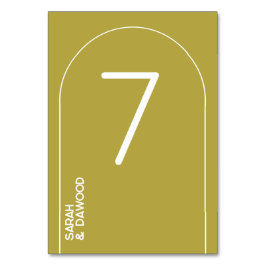 Numeração De Mesa Casamento Elegante e Minimalista Brass White Musli