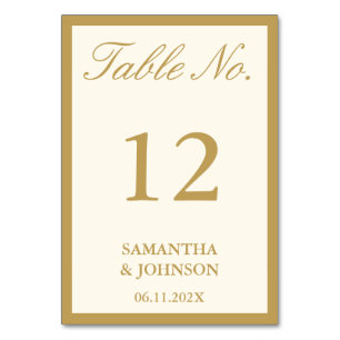 Numeração De Mesa Casamento Elegante em Sala de Baile em Marfim Anti