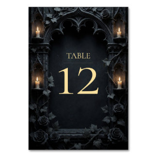 Numeração De Mesa Casamento Elegante Gótico Vitoriano Sombrio