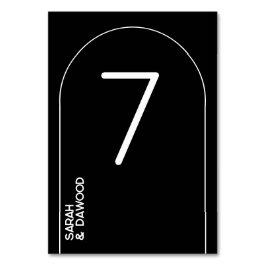 Numeração De Mesa Casamento Elegante Mínimo Negra-Branca, Branca, Mu