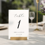 Numeração De Mesa Casamento Elegante Moderno<br><div class="desc">Cartões de números de mesas de casamento personalizados com design simples e moderno,  com elegante caligrafia manual.</div>