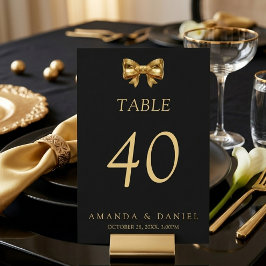 Numeração De Mesa Casamento Elegante Preto e Dourado Arco Dourado
