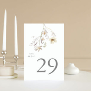 Numeração De Mesa Casamento Elegante Primavera Boho Wildflower