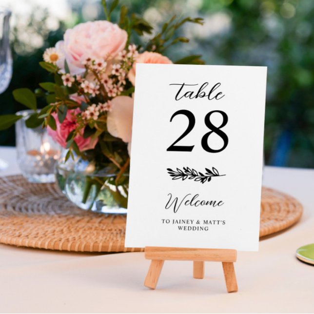 Numeração De Mesa Casamento Elegante Romântico Verde (Criador carregado)