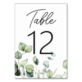 Numeração De Mesa Casamento Elegante Rustico Eucalyptus Greenery