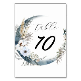 Numeração De Mesa Casamento em aquarela floral elegante