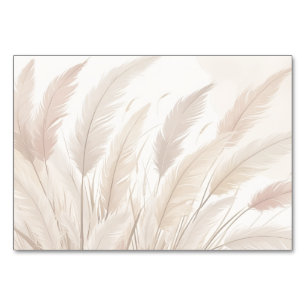 Numeração De Mesa Casamento em Branco de Grama da Pampas Boho