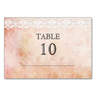 Numeração De Mesa Casamento Encantador Rústico Vintage Rosas e Renda