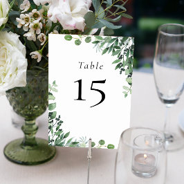 Numeração De Mesa Casamento Eucalipto Branco Verde