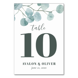 Numeração De Mesa Casamento Eucalyptus Dólar