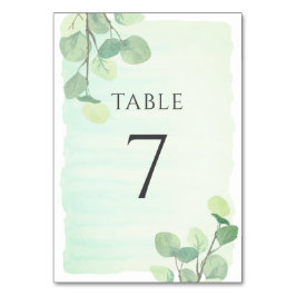 Numeração De Mesa Casamento Eucalyptus Greenery Watercolor