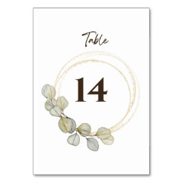 Numeração De Mesa Casamento Eucalyptus Watercolor