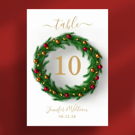 Numeração De Mesa Casamento Festivo Wreath Xmas Holiday