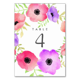 Numeração De Mesa Casamento Flamental de Aquarela