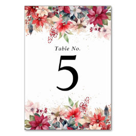 Numeração De Mesa Casamento Florais Natal Inverno Festivo