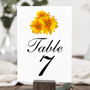 Numeração De Mesa Casamento Floral Amarelo País Boho Sol Girassol Fe