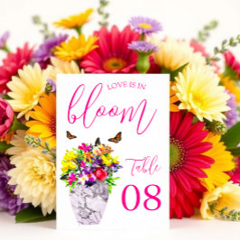 Numeração De Mesa Casamento Floral Amor em Flor