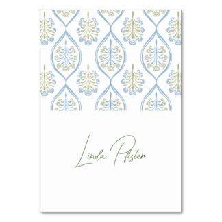 Numeração De Mesa Casamento Floral Azul e Verde Sob Medida 