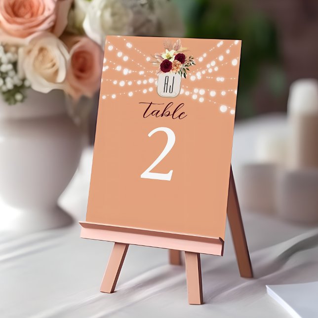Numeração De Mesa Casamento Floral Boêmio (Criador carregado)