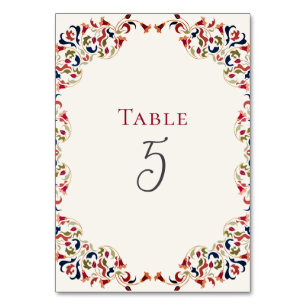 Numeração De Mesa Casamento Floral Botânico Artístico de Luxo Paisle
