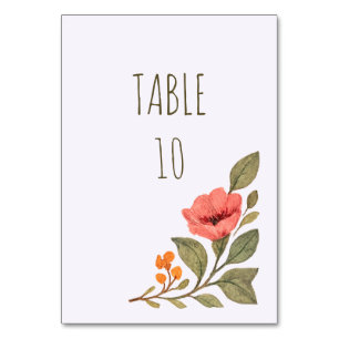 Numeração De Mesa Casamento Floral Botânico Outono Vibrante