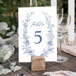 Numeração De Mesa Casamento Floral Clássico Chinoiserie