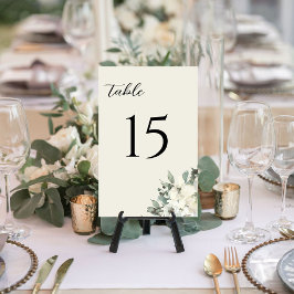Numeração De Mesa Casamento Floral Clássico Vintage Creme Aquarela